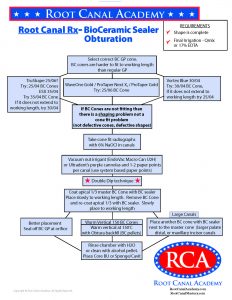 RCA Graphic - BioCeramic Sealer Obturation